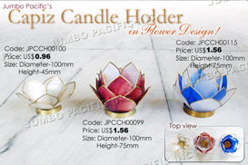 Capiz Candle Holder(Flower Design)